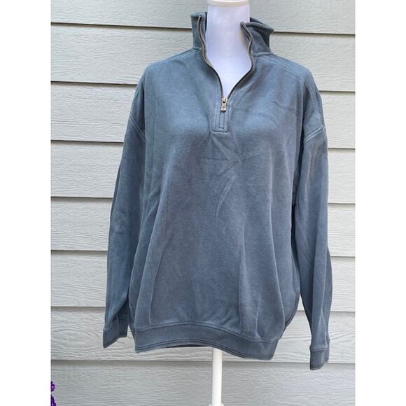 Tommy Bahama Men's Size Small Pullover 1/4 Zip‎ Sweater Medium Blue 100% Cotton - Picture 1 of 3